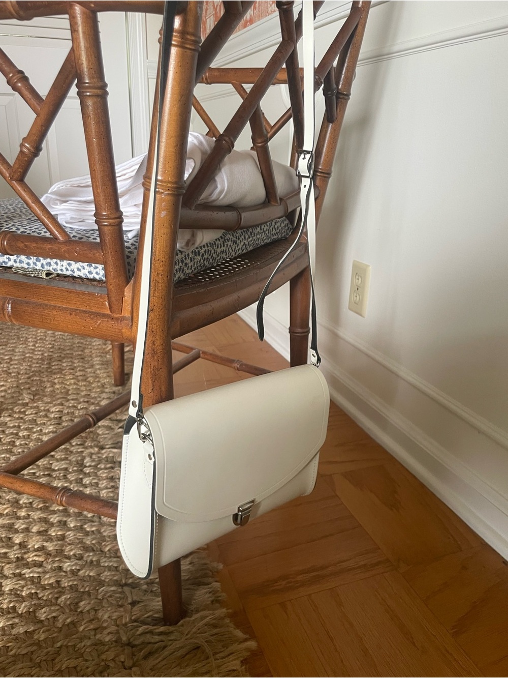 The Cambridge Satchel Company White Leather Crossbody with Silver Hardware - Picture 2 of 11